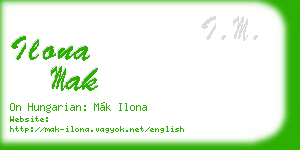 ilona mak business card