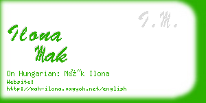 ilona mak business card